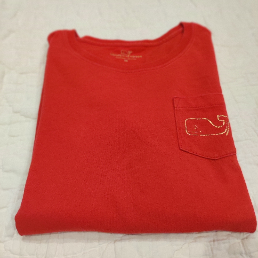 Vineyard Vines Red Long Sleeve Tee